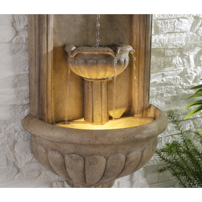 World Menagerie Resin Wall Fountain with Light & Reviews Wayfair